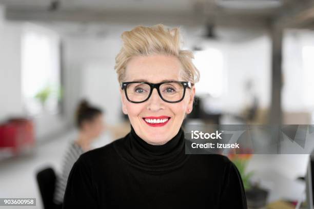 Portrait Of Elegant Senior Businesswoman In The Studio Stock Photo - Download Image Now