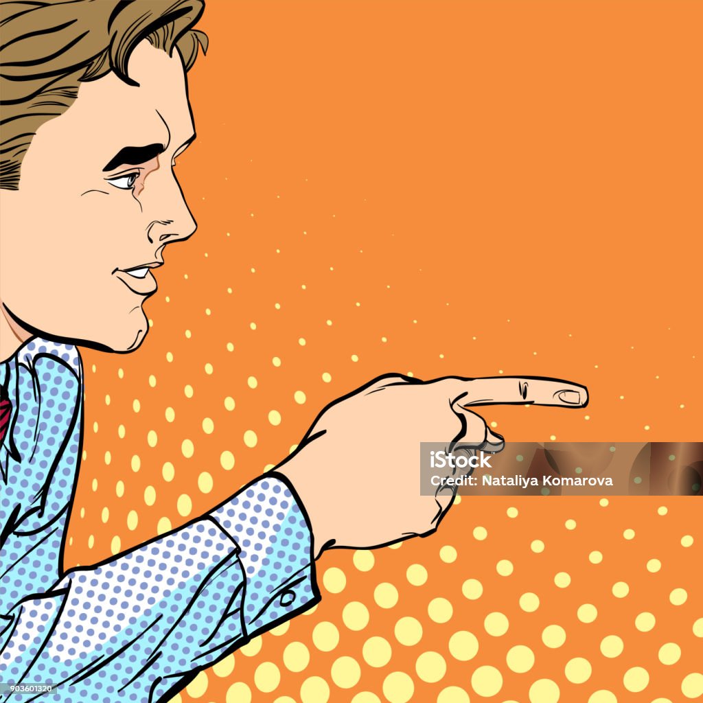 Man Explaining Point A Man Pointing A Finger A Man Explaining Something Speaking Man Stock ...