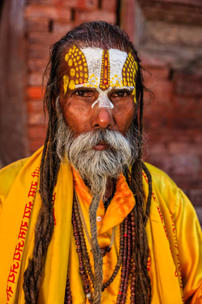 istock Sadhu - indian holyman sitting in the temple 903601872