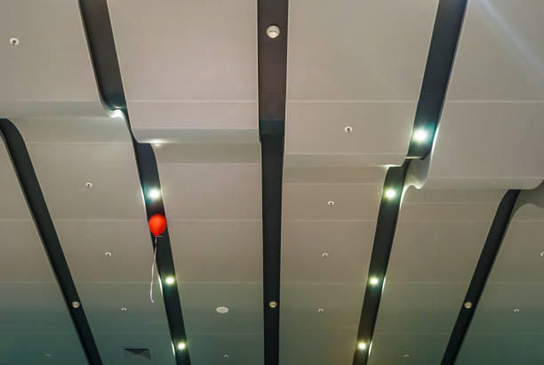 One CCTV on the ceiling