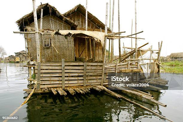 Wooden House On Water Stock Photo - Download Image Now - Architectural Column, Architecture, Building Exterior