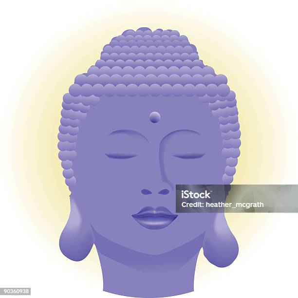 Vetores de Buddah Cabeça e mais imagens de Bem-estar - Bem-estar, Buda, Budismo