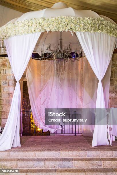 Jewish Hupa Wedding Putdoor Stock Photo - Download Image Now - Chupah, Judaism, Wedding Ceremony