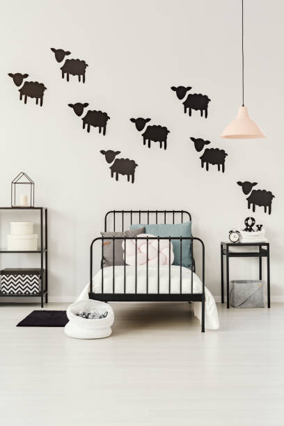 istock Sheep stickers in child's bedroom 903616752