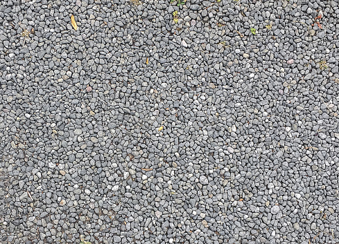 Gravel stone driveway textured