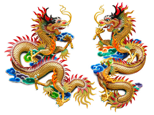 istock Chinese golden dragon statue 903624412