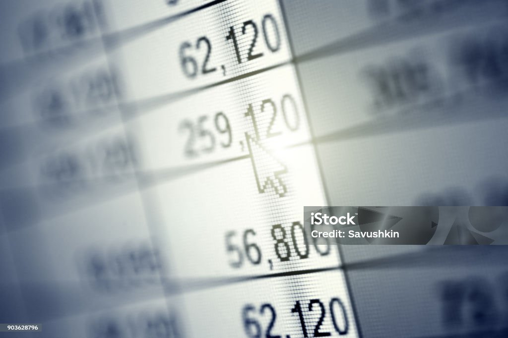 Numeric Data Only Abstract Numeric Data Stock Photo - Download Image Now - Spreadsheet ...