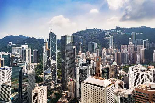 Elevated View of Hong Kong.