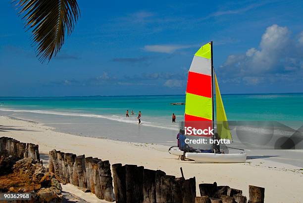 Recreation On Tropical Kiwenga Beach In Zanzibar Tanzania Stock Photo - Download Image Now