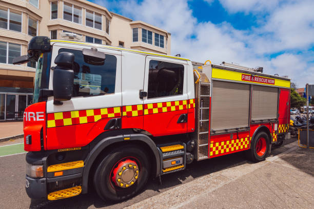 istock Fire truck in the street 903630134
