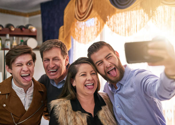 istock Making funny faces with the family 903630202