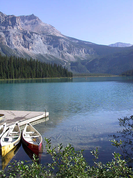 Emerald Lake  in Alberta Canada stock photo