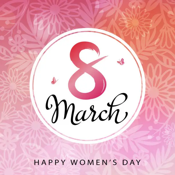 Vector illustration of 8th March Women's Day