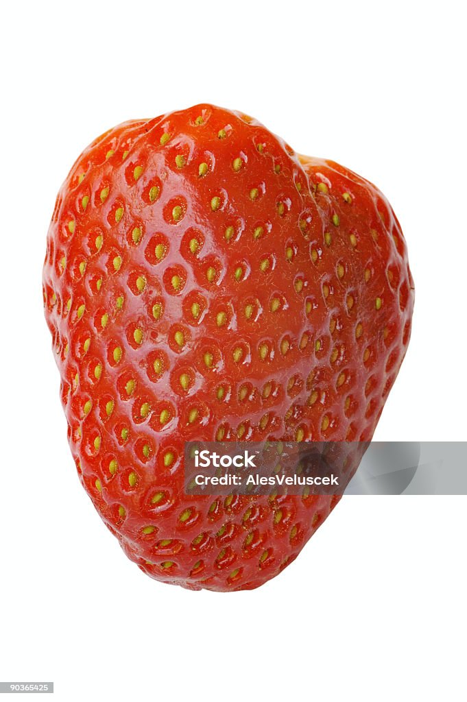 Strawberry - with clipping path Strawberry without leafs. Isolated on white with clipping path. Berry Fruit Stock Photo