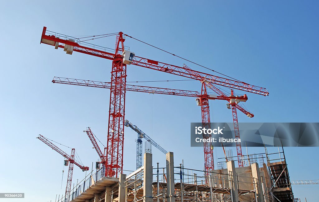 Constructions and modern buildings or skyscrapers Construction Site Stock Photo