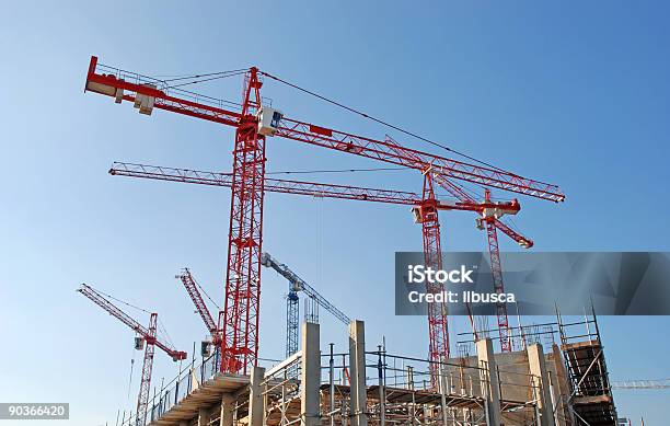 Constructions And Modern Buildings Or Skyscrapers Stock Photo - Download Image Now - Construction Site, Construction Industry, UK