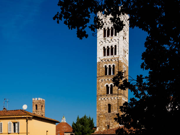 istock Lucca cathedral tower from the city walls, Lucca, Italy 903665966