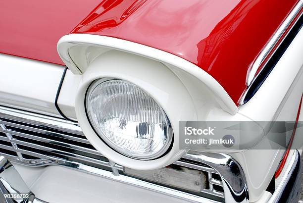 Classic Car Headlight Stock Photo - Download Image Now - Ford - Northumberland, Ford - Crossing, 1957