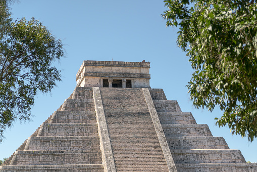 Massive Step Pyramid Of Ancient Maya Stock Photo - Download Image Now ...