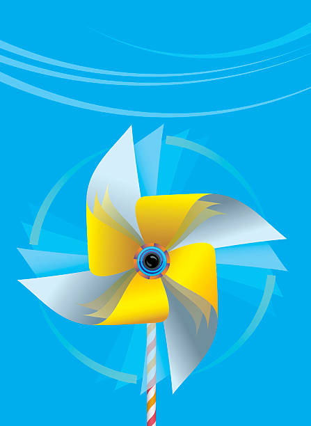 spinning pinwheel.eps vector art illustration