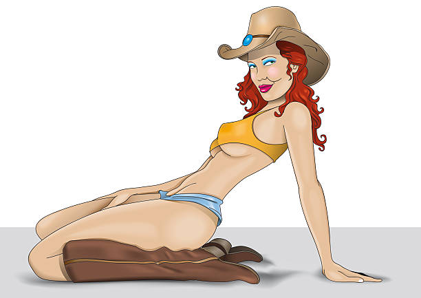 kuh pin-up-mädchen - human leg pin up girl women thigh stock-grafiken, -clipart, -cartoons und -symbole