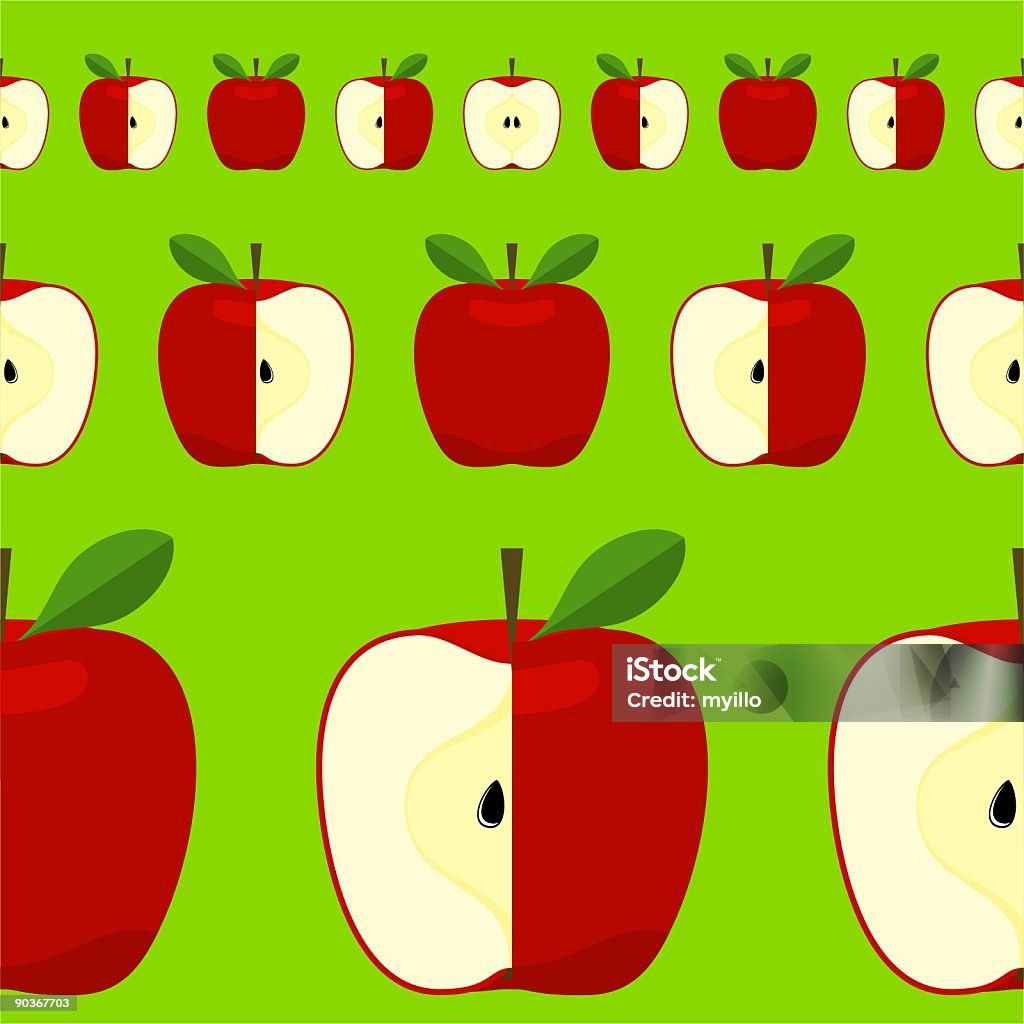 Apple Pattern Innocation Apple Pattern Stock Illustration - Download Image Now - Apple - Fruit ...