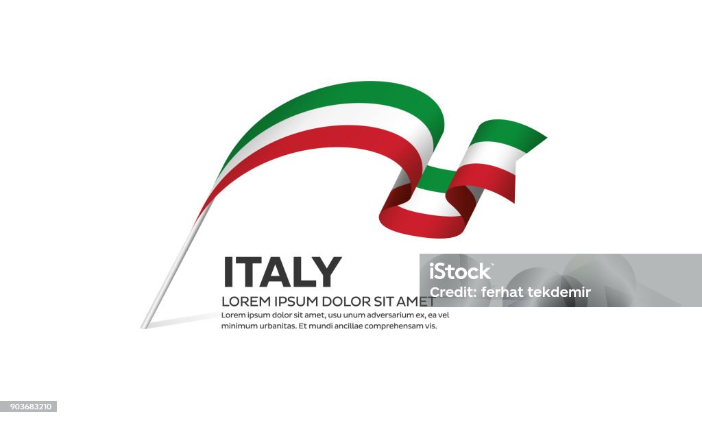 Sfondo bandiera Italia - arte vettoriale royalty-free di Bandiera dell'Italia