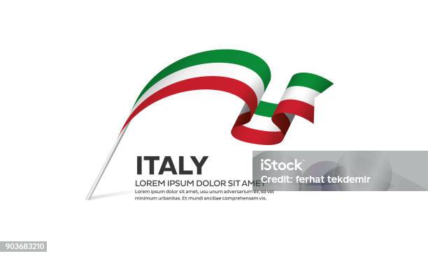 Italy Flag Background Stock Illustration - Download Image Now - Italian Flag, Italy, Flag