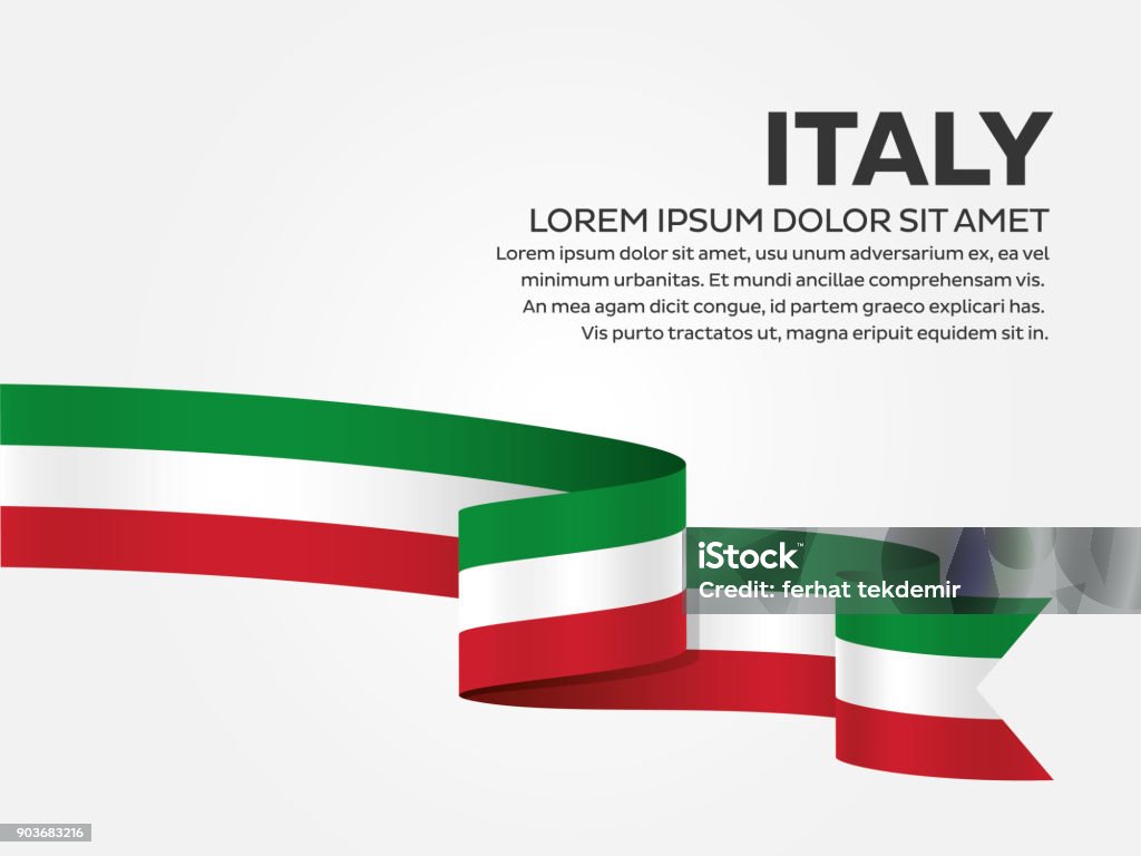 Italien Flagge Hintergrund - Lizenzfrei Italienische Flagge Vektorgrafik