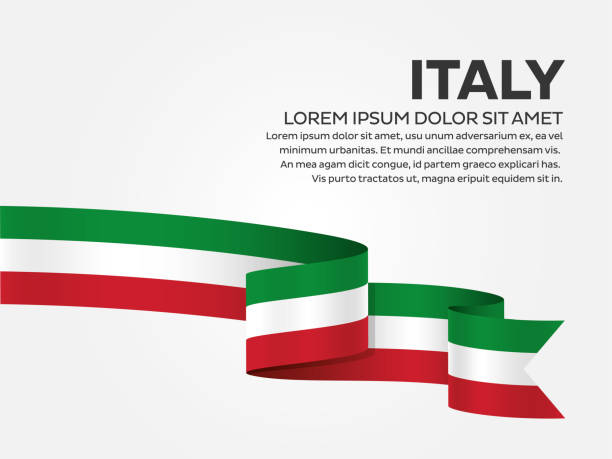 stockillustraties, clipart, cartoons en iconen met italië vlag achtergrond - italy