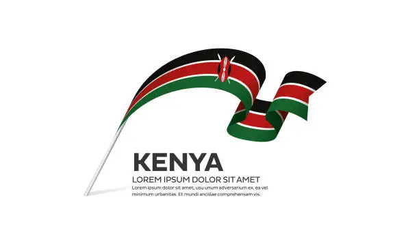 Vector illustration of Kenya flag background