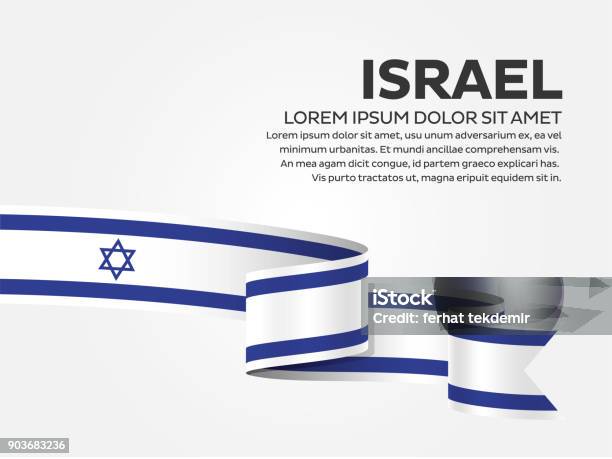 Israel Flag Background Stock Illustration - Download Image Now - Israeli Flag, Israel, Flag