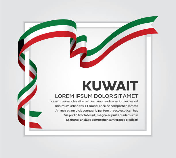 illustrations, cliparts, dessins animés et icônes de fond de drapeau koweïtien - page daccueil illustrations