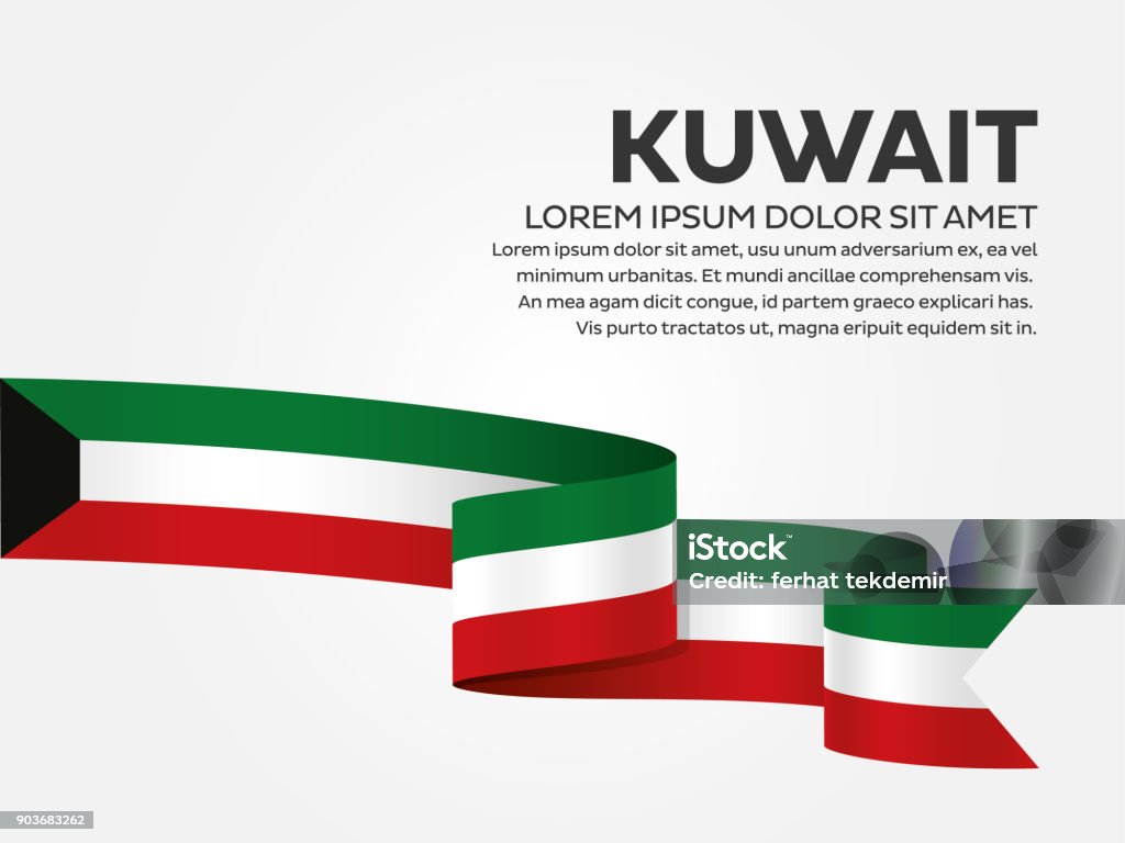 Kuwait flag background Kuwait, country, flag, vector, icon Kuwaiti Flag stock vector