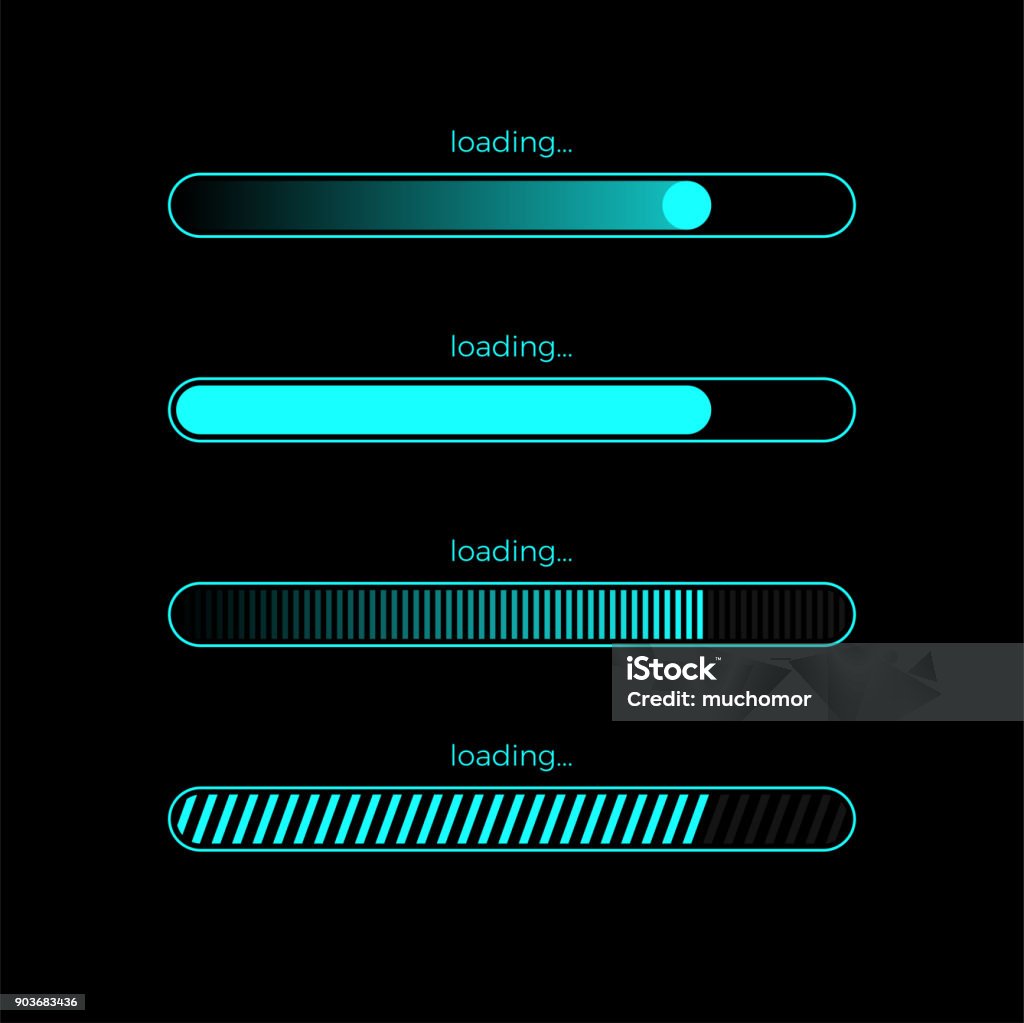 Futuristic progress loading bar Design can be used to for greeting card, flyer, invitation, poster, brochure, banner calendar, brochure, presentation. Downloading stock vector