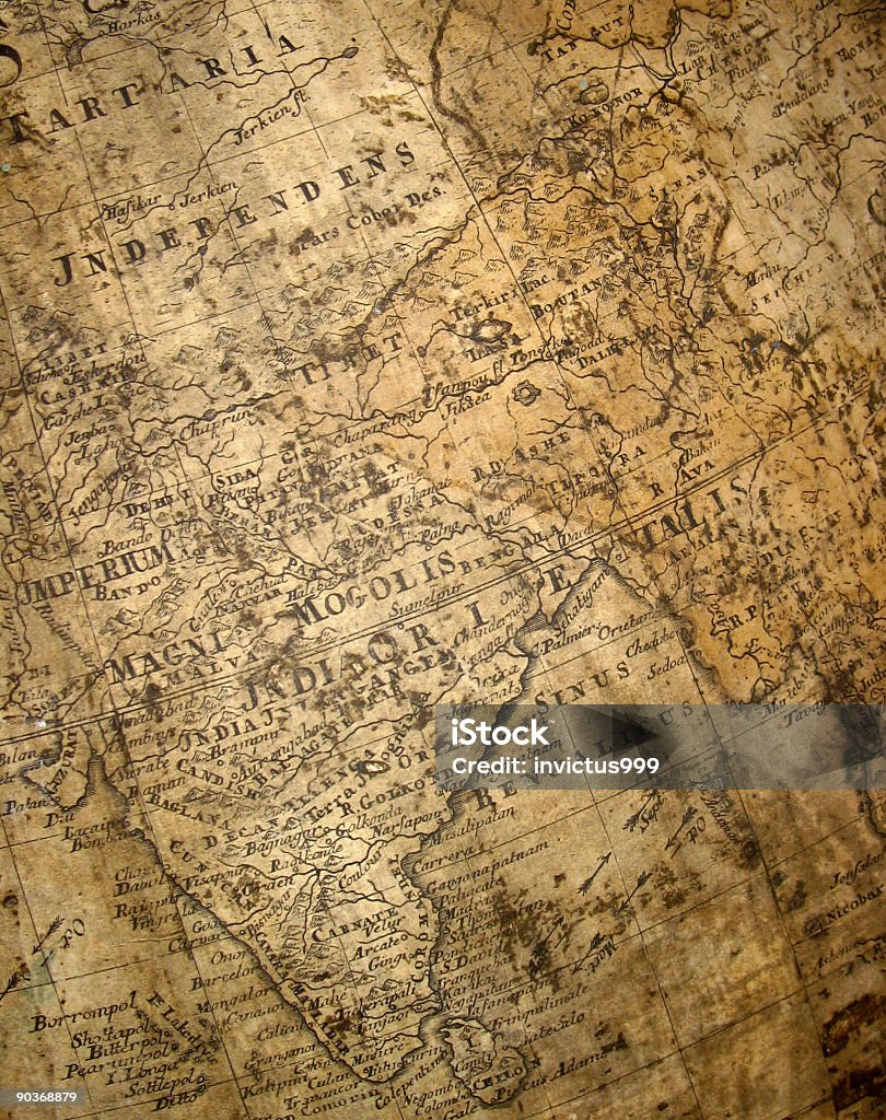 fragment starożytnej map - Zbiór zdjęć royalty-free (Mapa)