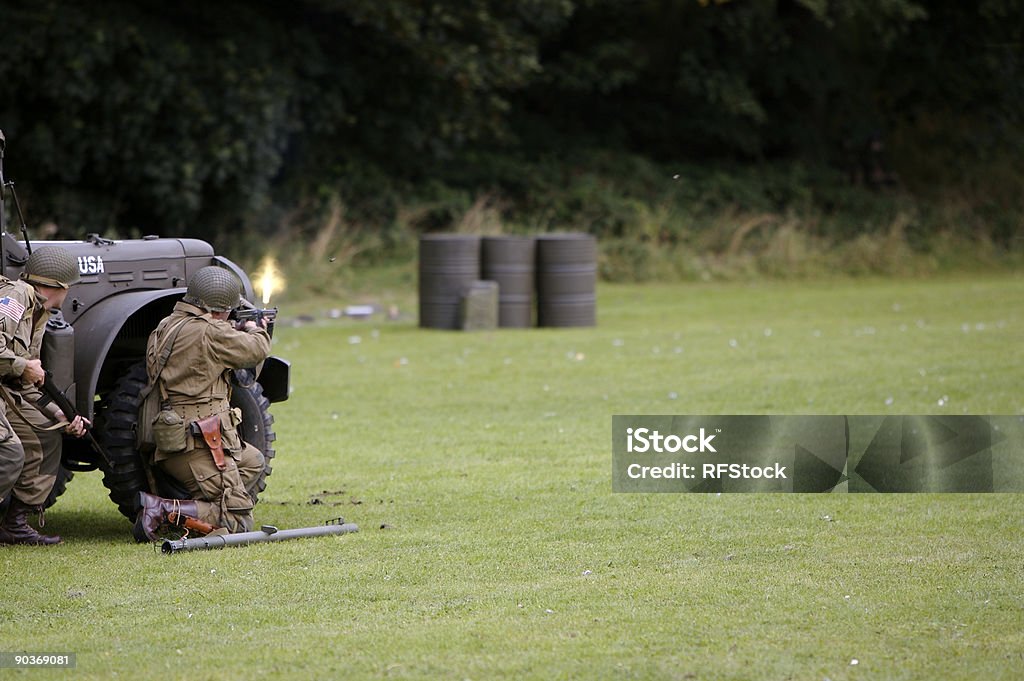 Bullet Time  Army Soldier Stock Photo