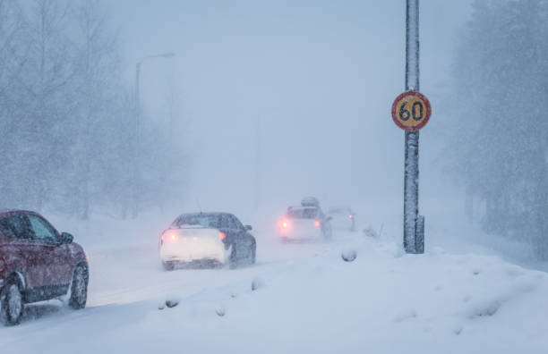 istock Traffic in snow storm. Sotkamo, Finland. 903691132