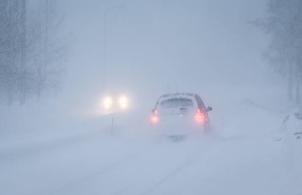 istock Traffic in snow storm. Sotkamo, Finland. 903691302
