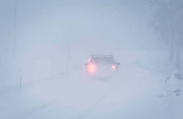 istock Traffic in snow storm. Sotkamo, Finland. 903691384