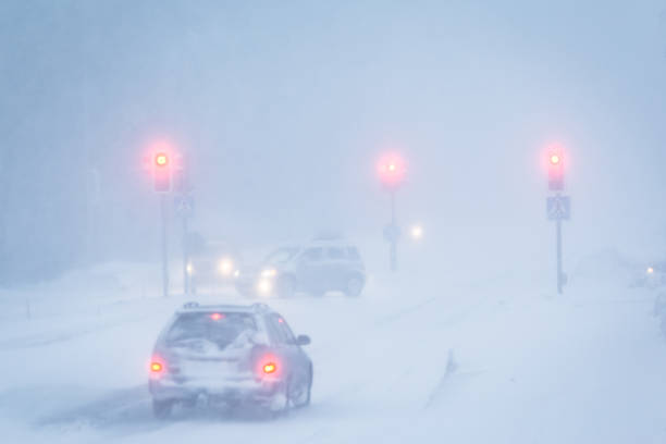 istock Traffic in snow storm. Sotkamo, Finland. 903691436