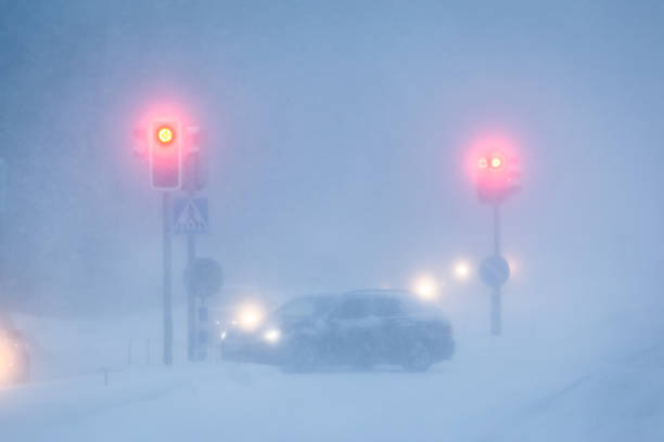istock Traffic in snow storm. Sotkamo, Finland. 903691478