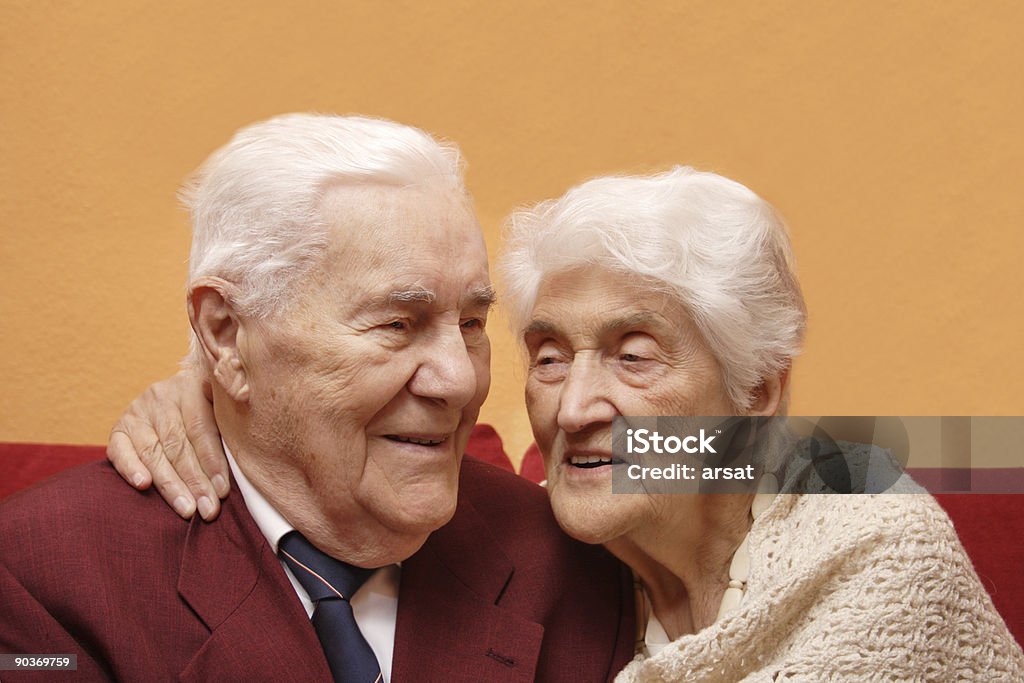 Romantic seniors  80-89 Years Stock Photo