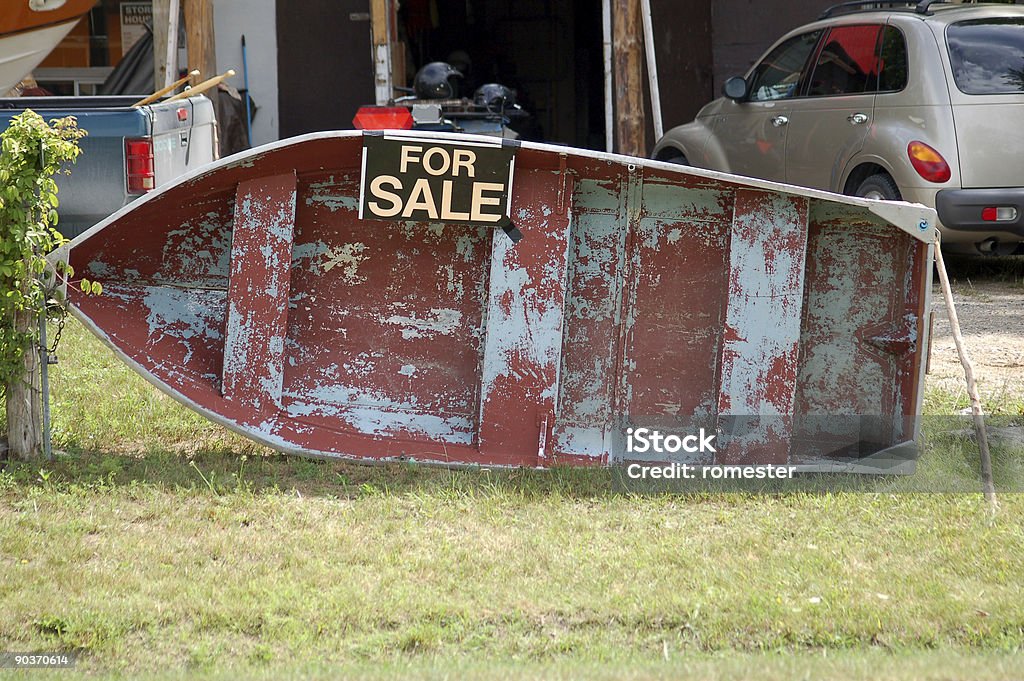 old boat - for sale  Auction Stock Photo