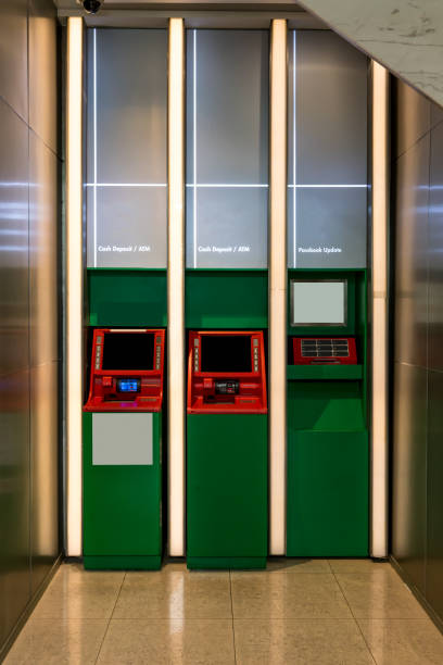 istock Green and Red ATM machines. The station automatic machines. 903711450