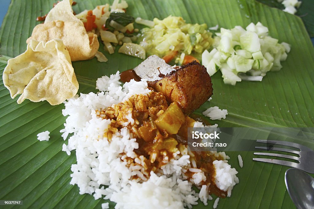 Folha de Bananeira arroz - Foto de stock de Almoço royalty-free