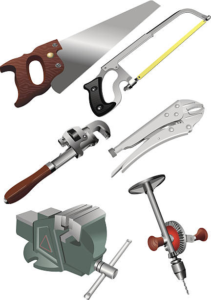 tools set vector art illustration