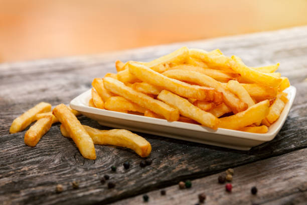 istock Served french fries on plate 903722678