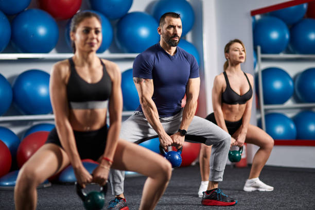 istock Kettlebell workout in the gym 903722874