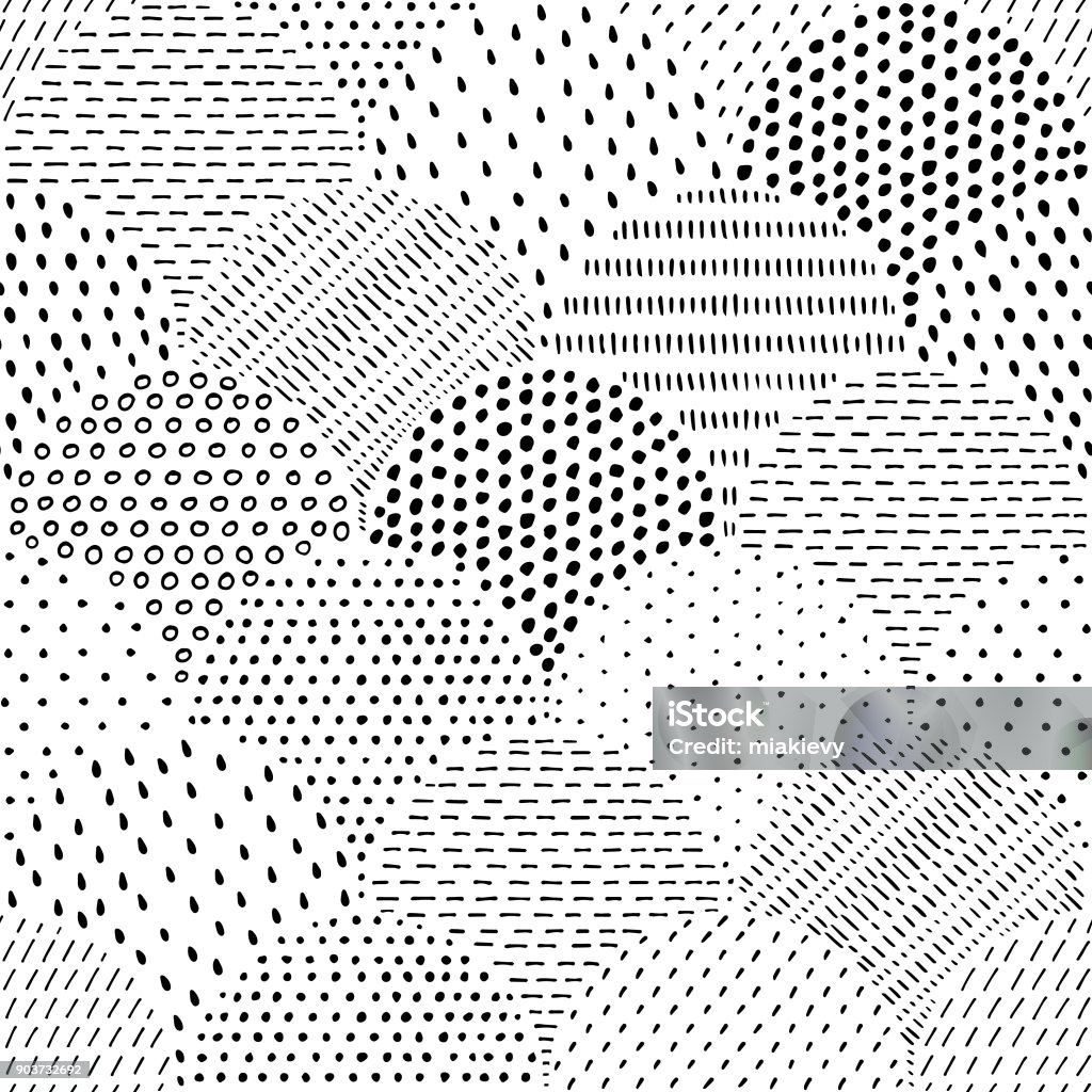 Hand drawn spotted seamless pattern Easily editable seamless vector pattern on layers. Pattern stock vector